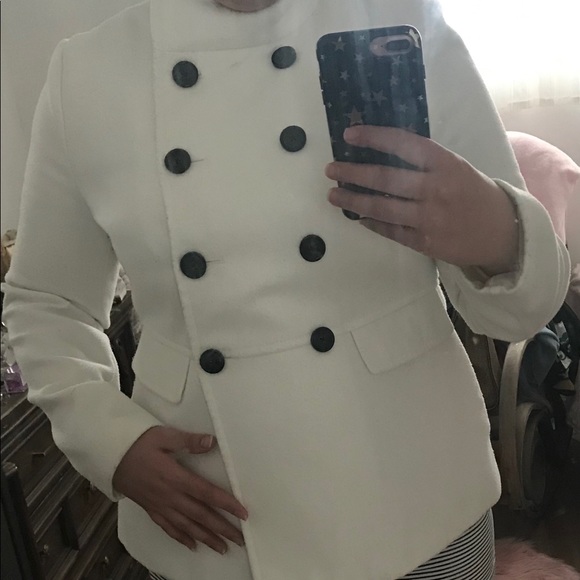 old navy white coat